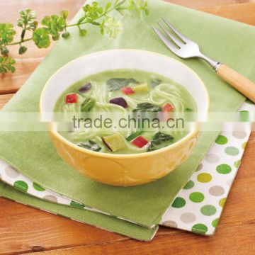 Japanese thin noodle soup Cafe-style thin noodle green curry soup with green-yellow vegetables 17.5g