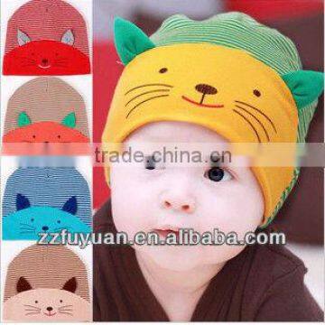 2013 cute hat for baby, 3D cat shape