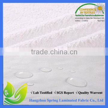 terry cotton waterproof tpu laminated fabric