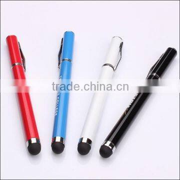 Metal 2 IN 1 Stylus Touch Screen Pen For iPhone iPad iPod Samsung HTC TC-TS005
