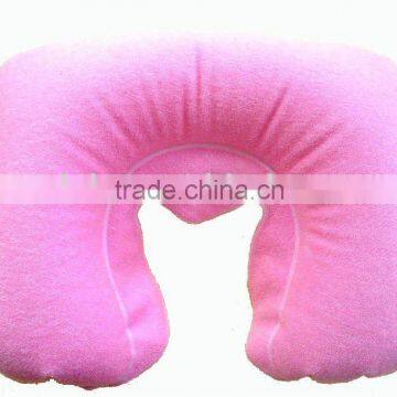 13411 Inflatable travel pillow with fleece cover