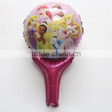 Wholesale 30*50cm shape 6 princess balloon kids stick balloon festa baby girl party decorations air balloon