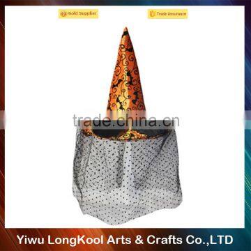 Made in China Deluxe Party Hat Luxury Black Halloween Witch Hat