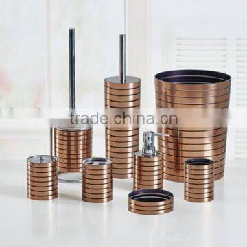 modern design 8pcs wholesale bathroom accessories, silver and golden color bathroom accessories