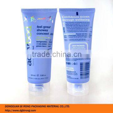 100ml shower cream Cosmetic Type and screen Printing Surface Handling cosmetic tubes packaging