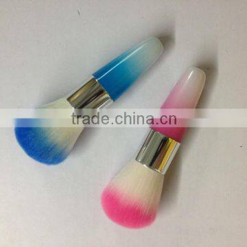 colorful plastic handle make up powder brush