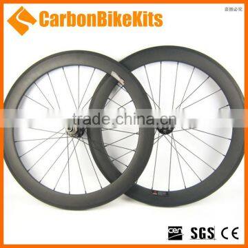 CarbonBikeKis 700C 60mm Clincher Road Bicycle carbon cyclocross disc wheels