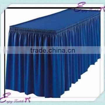 YHK#04 pleats table skirt - polyester banquet wedding wholesale chair cover sash table cloth skirt linen