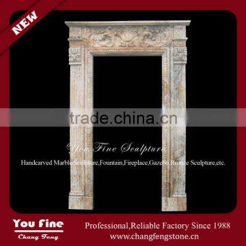 Beautiful Natural Carved Marble Door Surround For Sale