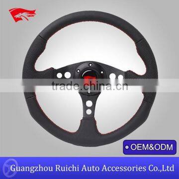 Factory direct! customized boat steering wheel with genuine leather cover