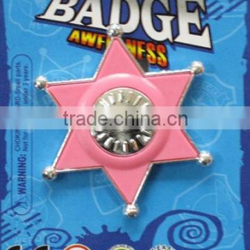 sheriff star badge pink black color