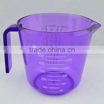 double graduated PS plastic big measuring cup of 600ml