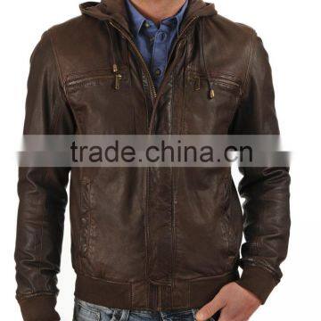 Customize latest design High quality Leather Jacket for men CLE-821