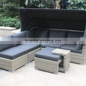 Patio rattan canopy bed sofa furniture outdoor