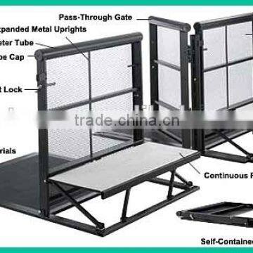 Aluminum Crowd control Expandable fence expandable barrier with gate