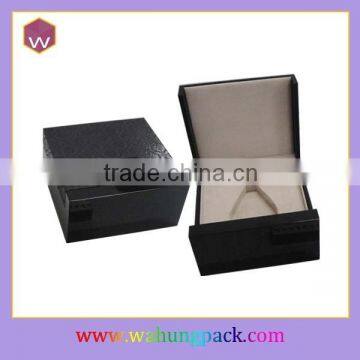 arabic black leather wooden perfume box for man with inner