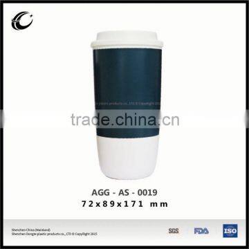 China suppliers plastic travel coffee cup double wall plastic mug