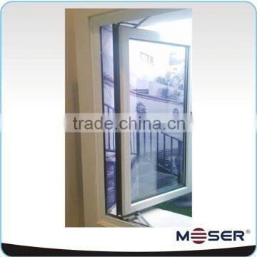 Thermal break aluminum double glazed single sash open outward window