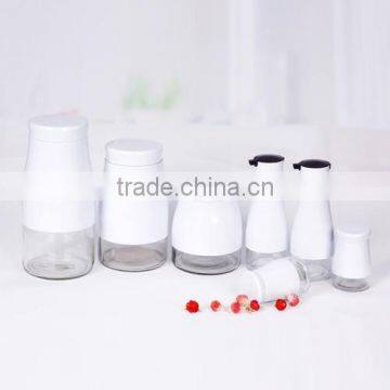 New design 8pcs glass kitchenware set with white cover