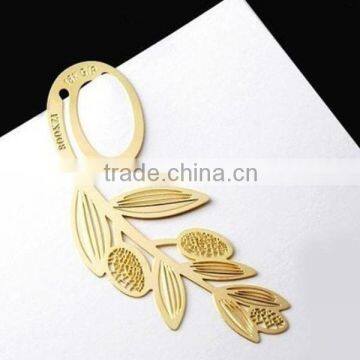 Innovate stainless steel gold leaf metal bookmark