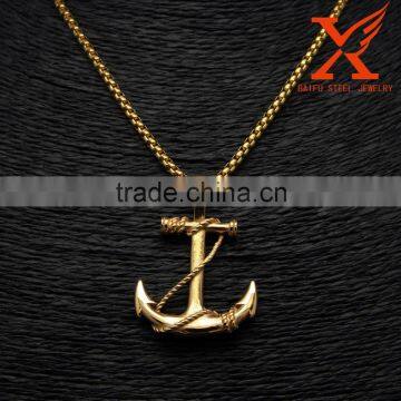 Stainless Steel Anchor Gold Pendant Designs Men Pendant