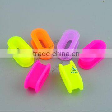 Colorful Rectangle Shape Ear Tunnel Plugs Piercings Square Silicone Flesh Tunnel photo-5