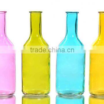 Transparent Candy Colored Glass Vases