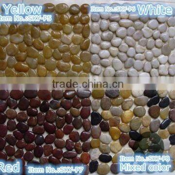 Nanjing Good Quality Square Shaped Polished Slice Pebble Stone Tile