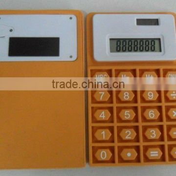 new big silicone dual power solar calculator