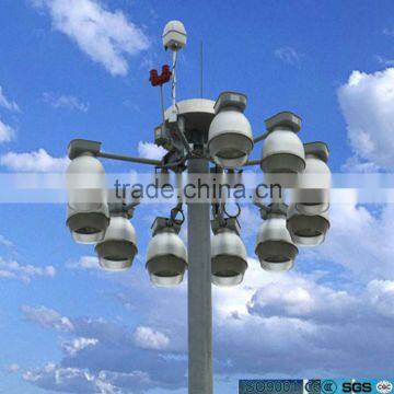 High Brightness Q235/345 steel 15m-20m 35m 40m high pole light with auto rasing and lower system in factory price