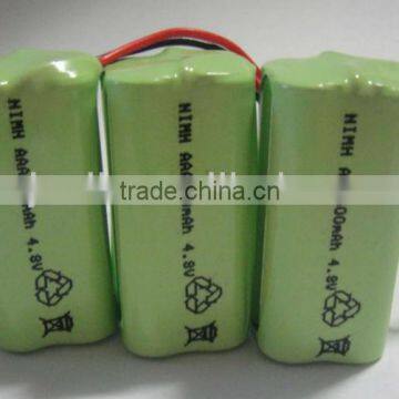 4.8v 500mah aaa ni-mh battery pack