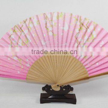 wedding gift fan ,bamboo hand fan for collection ,silk foldable bamboo hand fan with colorful butterfly