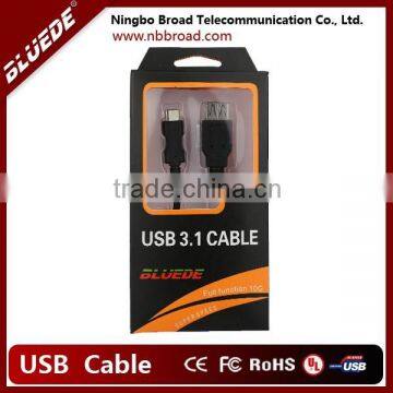 2015 New USB 3.1 Type C Male to A Female Cable