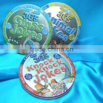 Round CD tin box