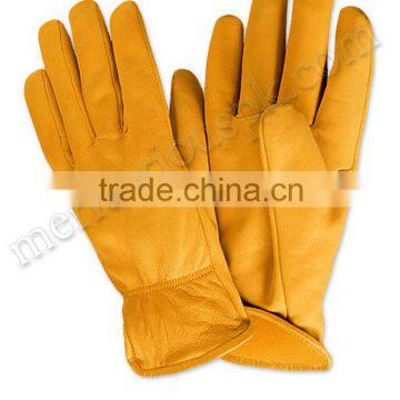 Cow Leather With Fleece Lining Driver Safety Gloves