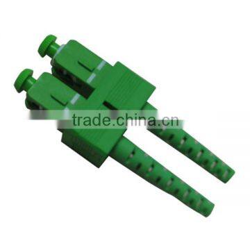 Fiber Optical SC APC Duplex Connector with Green Boot