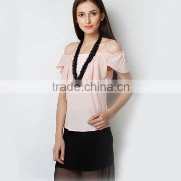 Wholesale Women Clothing New Fashion Women Tops Off-Shoulder Top for Women photo-2