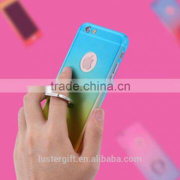3 in 1 Phone Case With Rotating Ring Kickstand Tempered Glass Screen Protector 360 Full Body Cover Case for IPhone 6 6S Quality Choice