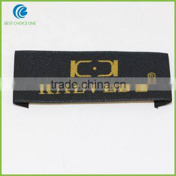 High Grade Custom Woven Labels For Clothing Center Folded Woven Tags photo-4