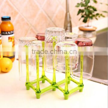 Foldable drain glass cup holder/Glass cup Collapsible Storage Rack Shelf Stand Holder Foldable