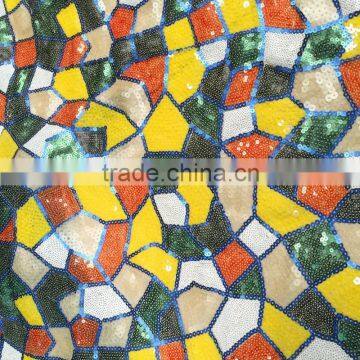 Colorful Embroidery Sequins Fabric Stone photo-4