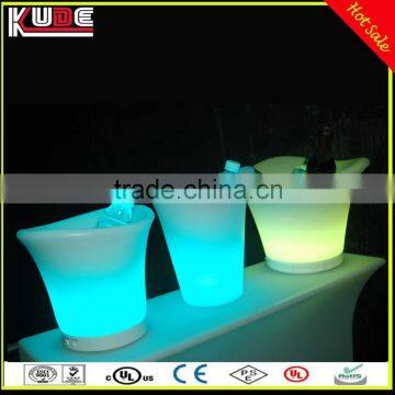 China Manufactuer illuminated hot sale plastic promotional led wine ice bucket for beer