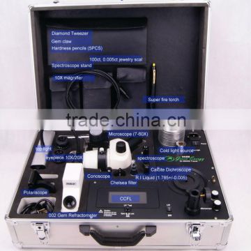 Fable Gemological Laboratory toolkit with 16 instruments including microscope for gemologist