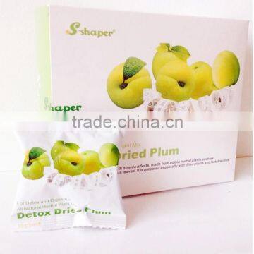 S-SHAPER China Factory Weight Loss Plum Slimming Umeko Detox Dried Plum Weight Management