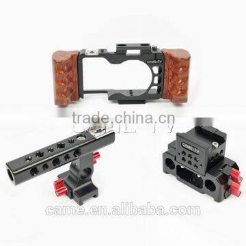 CAME-TV Rig For S Ony A6300 Camera Cage With Wooden Handle photo-6
