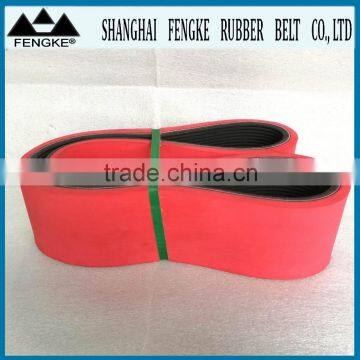 Multi Ribbed Belts Coated With Red Rubber(Section PL 100x1460)