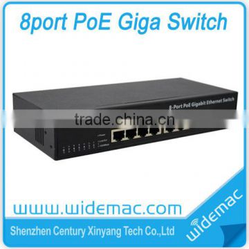 OEM 8port Ethernet Giga Switch Support PoE power supply (TH-1008GP)