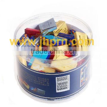 round cylinder clear plastic chocolate box