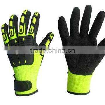 Black and Yellow Safety PVC Mechanic Glove