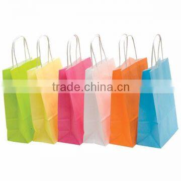 Paper printed colorful durable hand kraft custom bulk gift bags